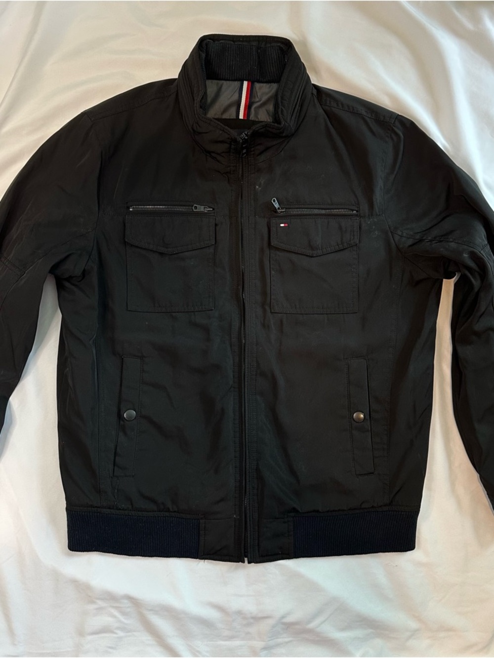 Tommy Hilfiger Black Men's Utility Zip Jacket